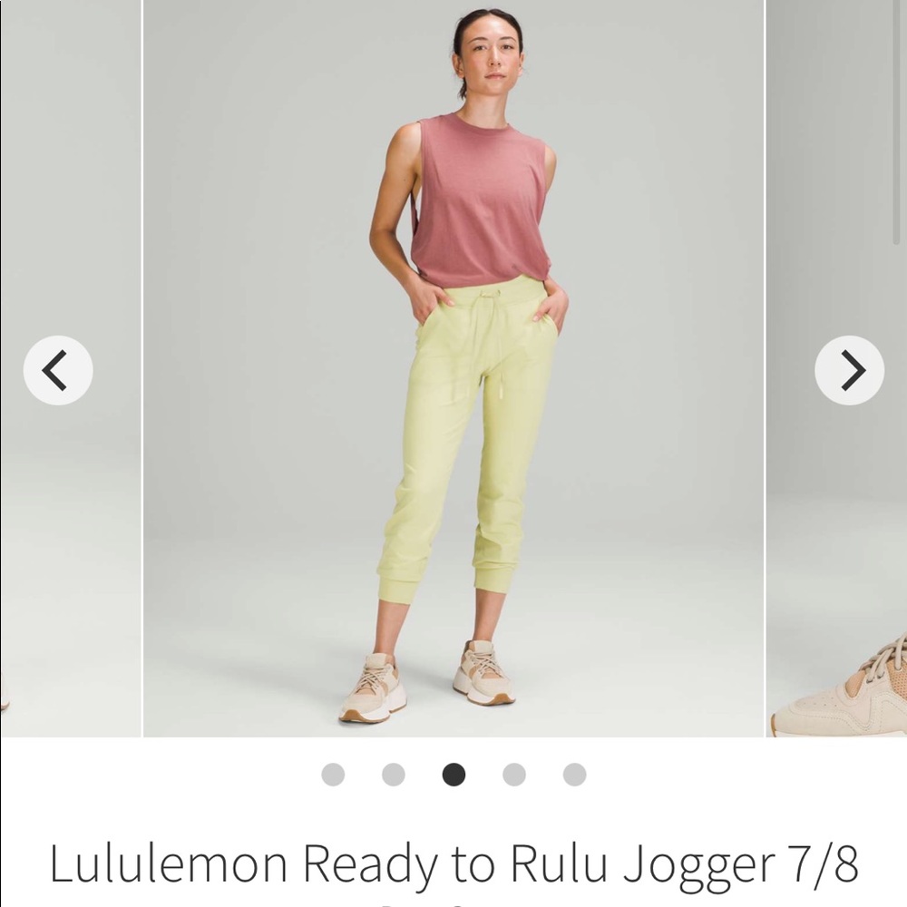Lululemon Ready To Rulu Jogger 7/8 Size 4 EUC in Dew Green